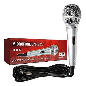 MICROFONE DINAMICO M1800S PRATA MXT