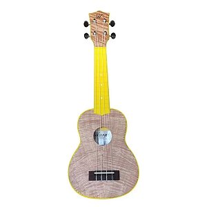 UKULELE SOPRANO 21 ABS TAMPO TIPO FLAMED OKUME AMARELO SERIE COLOR WINNER
