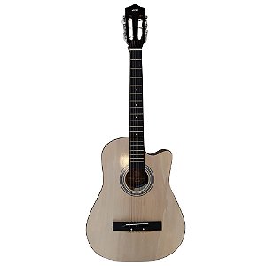VIOLÃO MXT AÇO ACÚSTICO CUTAWAY NATURAL COM TENSOR 38A-NTC