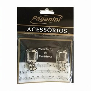 PRENDEDOR DE PARTITURA CLIPETS MICROFONE PAGANINI