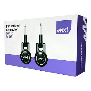 TRANSMISSOR E RECEPTOR SEM FIO P/ GUITARRA E INSTRUMENTOS TX-06 MXT