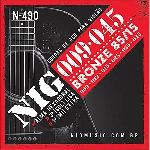 ENCORDOAMENTO PARA VIOLÃO AÇO 0.09  85/15 NIG