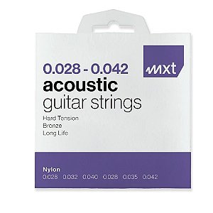 ENCORDOAMENTO PARA VIOLÃO  NYLON, BRONZE 65/35 TENSÃO ALTA MXT