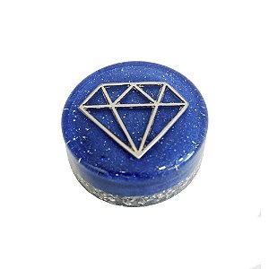Bolso/Bolsa 4cm com Pingente de Diamante - Azul
