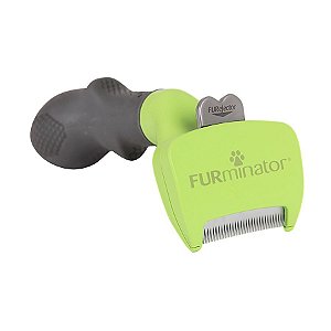 ESCOVA PARA CAES PELO CURTO - P - VERDE FURMINATOR