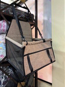 BOLSA TRANSPORTE DE CARRO PARA CAES - MARROM