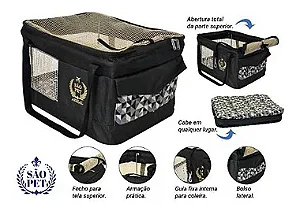 Bolsa Aerialpet-Gol Aviao Preta 43X32X24Cm
