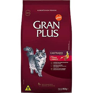 Gran Plus Gato Castrado Carne Arroz 10,1Kg