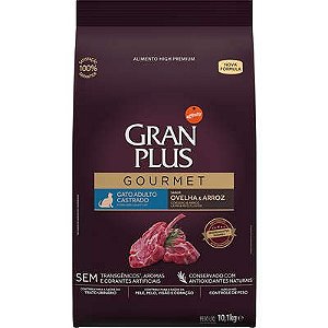 Gran Plus Gourmet Gato Castrado Ovelha Arroz 1Kg