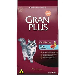 Gran Plus Gato Castrado Atum Arroz 10,1Kg
