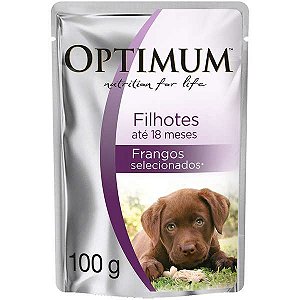 OPTIMUM CAES SACHE FILHOTE FRANGO 100G