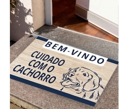 TAPETE CUIDADO COM O CACHORRO