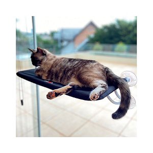 Cama De Janela Para Gatos Petlon - Preto