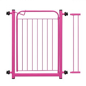 PORTAO PET ARAMADO C/ PROLONGAMENTO ROSA ACOMIX 80X70CM COM EXT 10CM