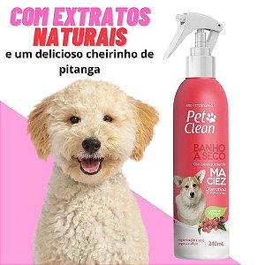 Banho A Seco Liquido Maciez Pet Clean Orba 240Ml Pet Clean