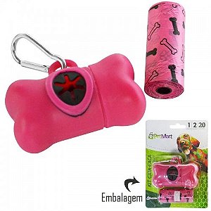 KIT CATA CACA PETMART ROSA 2 ROLOS