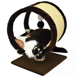 Arranhador Ring Em Pelucia Marrom 38X36X52Cm