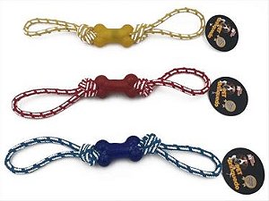 Dog Corda Puxador Duplo Osso