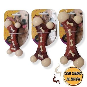 DOG OSSO FLATTER M (com aroma de bacon)