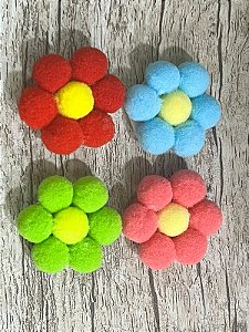 LAÇO FLORZINHA POMPOM UNIDADE