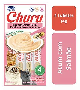 CHURU ATUM E SALMAO MOUSSE PARA GATOS COM 4 UNID