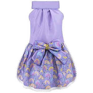 VESTIDO ARCO IRIS LILAS GG