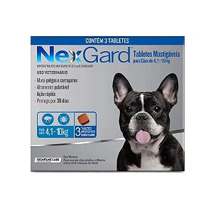 Nexgard M 3 Tabletes (4,1 A 10kg)
