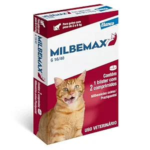Milbemax Fc Gatos 16/40mg Ate 8kg 2comp.