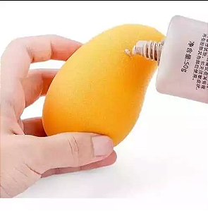 Esponjas Para Maquiagem Base e Pó Manga Macia e Suave