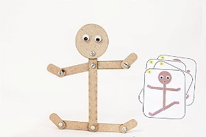 Boneco articulado MDF
