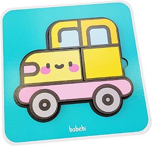 Quebra Cabeça 4 partes - Carro