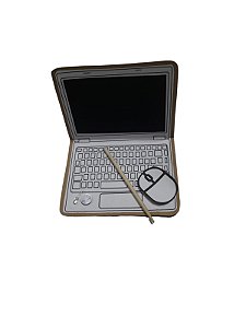Notebook com papel mágico e papel kraft