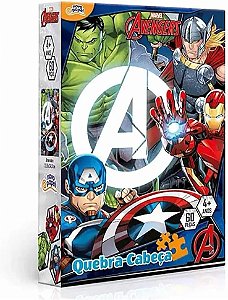 Quebra Cabeça Marvel Vingadores 60 Peças Toyster