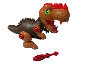 Dinossauro de Brinquedo Didático Monta Desmonta com chave de fenda