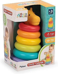 Brinquedo Educativo Girafa Colorida Homeplay Multicor
