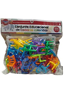 Conjunto Educacional de Cadeiras Coloridas 40 Peças