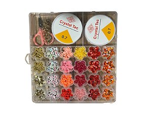 Kit Miçanga Infantil Para Pulseira Colar e Brincos 6000 peças