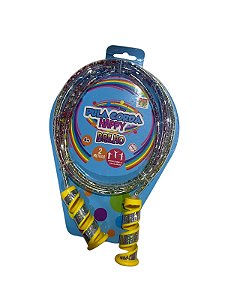 Pula Corda Infantil Happy Brilho 2m Dmt6675 Dm Toys Cor amarelo