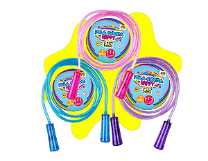 Pula Corda Happy Luz Dm Toys - cor azul - Corda Infantil com Luz Colorida Led