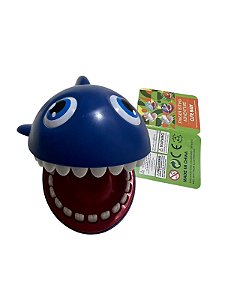 Jogo Tubarão Morde Dedo Infantil De Mesa Brinquedo Tubarão Dentista Pegadinha Presente Para Crianças Cor Azul Premium