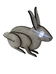 Mini coelho Maker 3D  iluminado 11X10cm