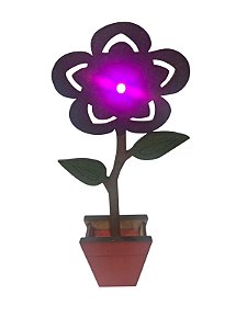 Flor MDF com Led