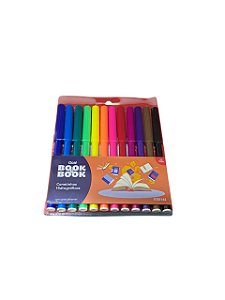 Canetinha Hidrocor com 12 unidades Book Book