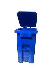 Porta Lápis Lixeira - azul