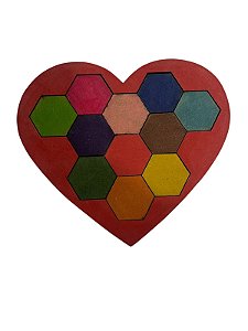 Coração mosaico - MDF