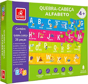 Quebra-cabeça Alfabeto com 26 peças