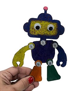 Robô articulado com lixa