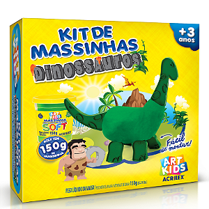 Dinossauros Acrilex Verde 150g