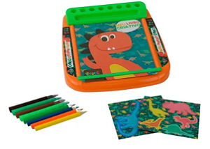 Livro Ateliê Criativo Meu Amigo Dino com Lápis E Canetinhas