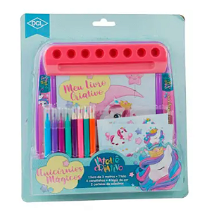 KIT Ateliê Criativo Unicórnio Mágico Livro Educativo Pintura - DCL